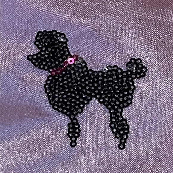 Spirit Pink Satin Sequin Poodle Jacket size Large 50s Grease Costume Halloween - Picture 7 of 17